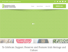 Tablet Screenshot of irishcenterkc.org